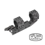 QDP-4616 Тактический быстросъемный кронштейн SPUHR D34мм для установки на Picatinny, H38мм, наклон 6MIL/20.6MOA, с выносом