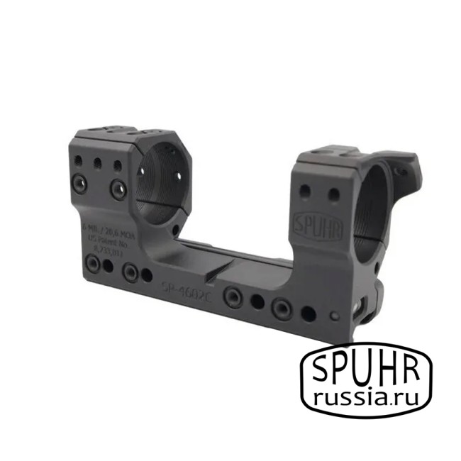 SP-4602C Тактический кронштейн Spuhr кольца 34мм на Picatinny/Weaver наклон 6 MIL/20,6MOA L=121мм Н=38мм (Gen3) фото 1