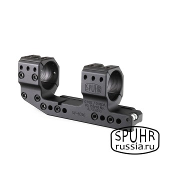 SP-4016 Тактический кронштейн SPUHR D34мм для установки на Picatinny, H38мм, без наклона, с выносом