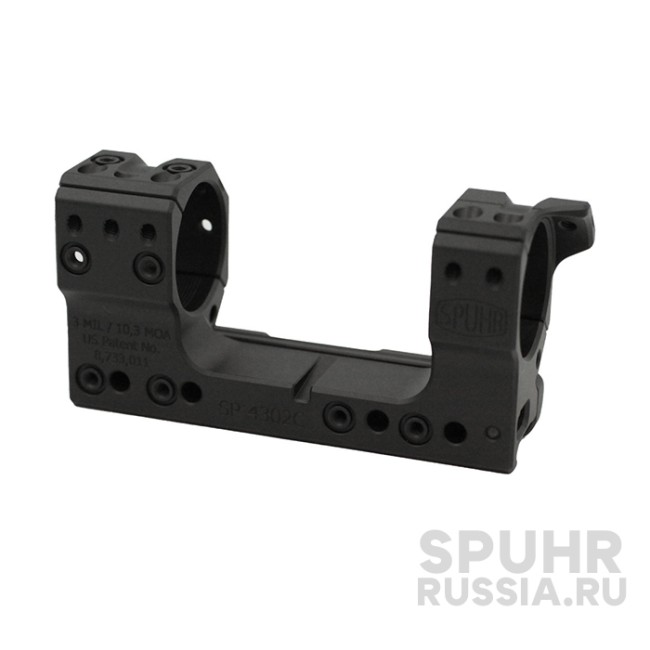 SP-4302C Тактический кронштейн Spuhr кольца 34мм на Picatinny/Weaver наклон 3 MIL/10,3MOA L=121мм Н=38мм (Gen3) фото 1 SP-4302C Тактический кронштейн Spuhr кольца 34мм на Picatinny/Weaver наклон 3 MIL/10,3MOA L=121мм Н=38мм (Gen3) фото 1