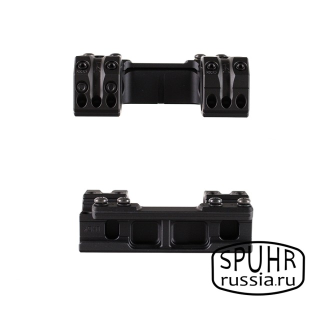 SP-4808 Тактический кронштейн Spuhr кольца 34мм на Picatinny/Weaver наклон 13 MIL/44,4MOA (для использования с NV) L=121мм Н=44мм фото 10
