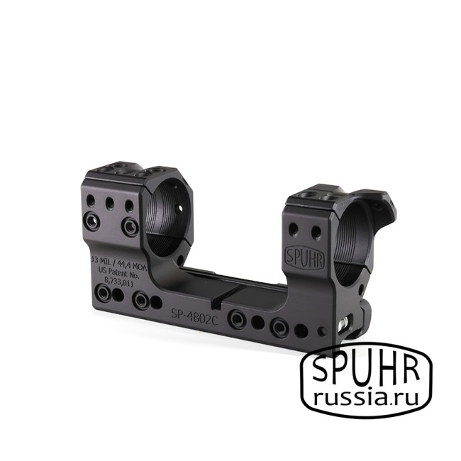 SP-4802C Тактический кронштейн Spuhr кольца 34мм на Picatinny/Weaver наклон 13 MIL/44.4MOA L=120мм Н=38мм фото 2