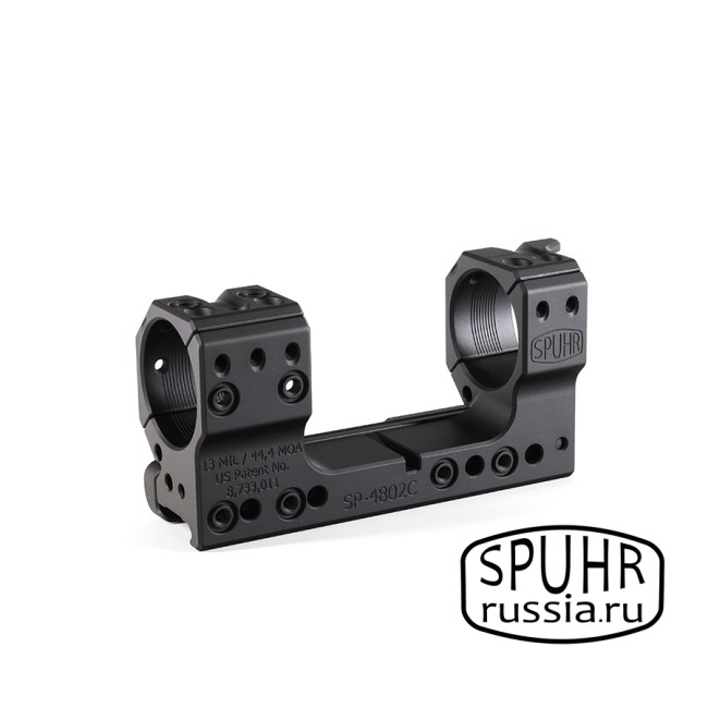 SP-4802C Тактический кронштейн Spuhr кольца 34мм на Picatinny/Weaver наклон 13 MIL/44.4MOA L=120мм Н=38мм фото 5