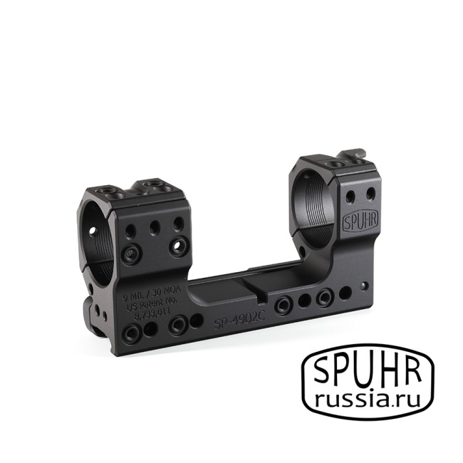 SP-4902C Тактический кронштейн Spuhr Scope Mount кольца 34мм на Picatinny/Weaver наклон 9 MIL/30MOA L=120мм Н=38мм фото 5