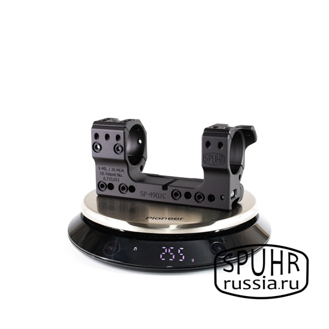 SP-4902C Тактический кронштейн Spuhr Scope Mount кольца 34мм на Picatinny/Weaver наклон 9 MIL/30MOA L=120мм Н=38мм фото 11