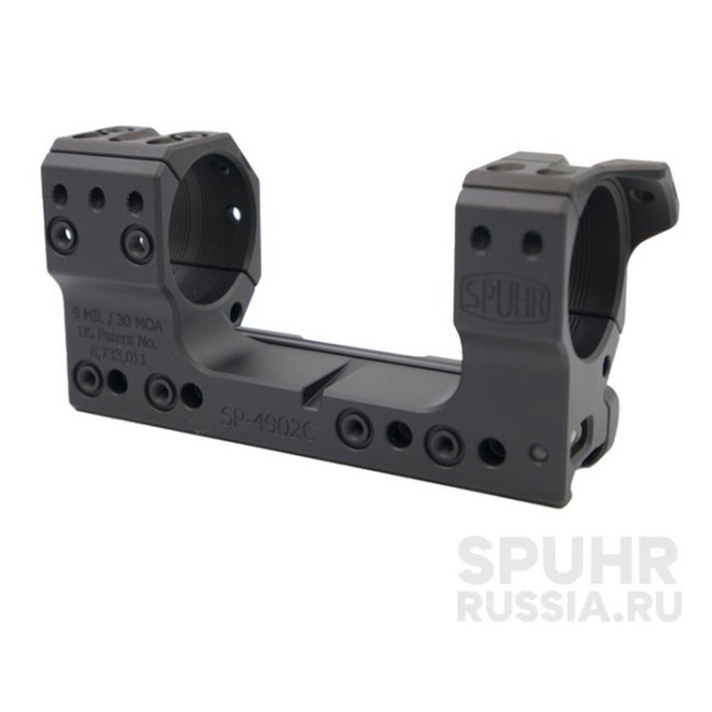 SP-4902C Тактический кронштейн Spuhr Scope Mount кольца 34мм на Picatinny/Weaver наклон 9 MIL/30MOA L=120мм Н=38мм фото 1
