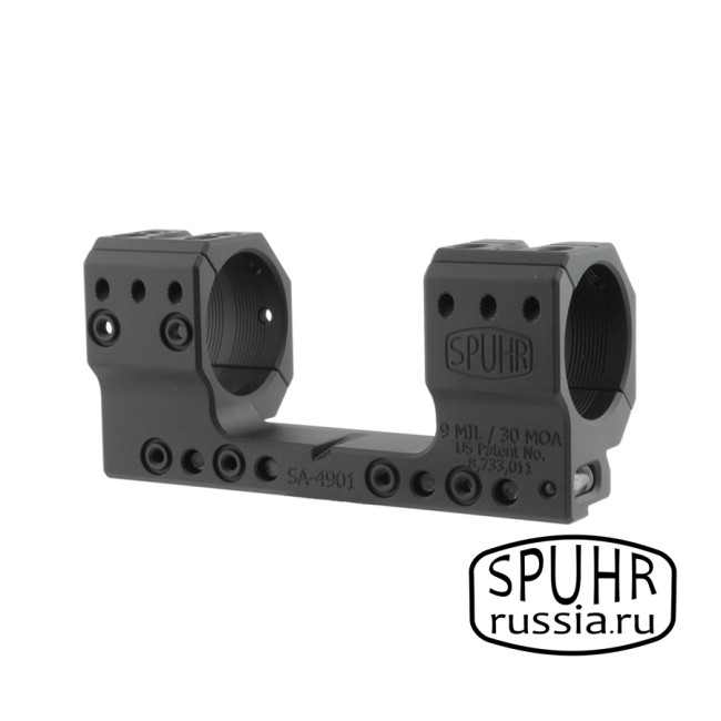 SA-4901 Тактический кронштейн Spuhr кольца 34мм на призму 11мм наклон 9 MIL/30,9MOA L=121мм H=35мм фото 1
