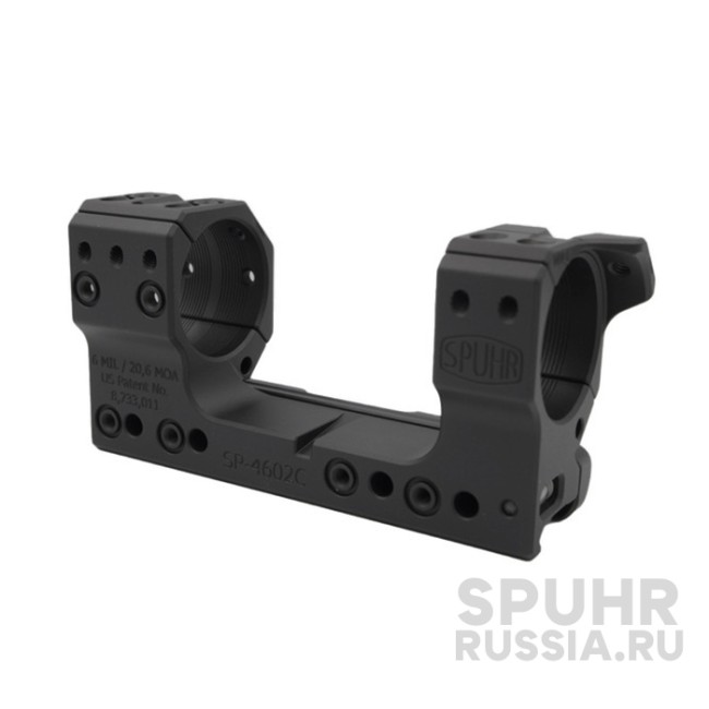 SP-4602 Тактический кронштейн Spuhr кольца 34мм на Picatinny/Weaver наклон 6 MIL/20,6MOA L=121мм Н=38мм фото 1