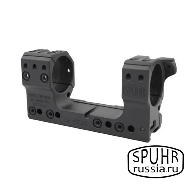 SP-4902 Тактический кронштейн Spuhr кольца 34мм на Picatinny/Weaver наклон 9 MIL/30,9MOA L=121мм Н=38мм фото 1