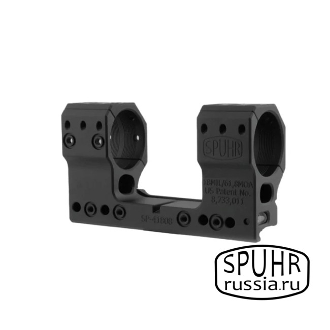 SP-41808 Тактический кронштейн Spuhr кольца 34мм на Picatinny/Weaver наклон 18 MIL/61,8MOA L=121мм Н=44мм фото 3
