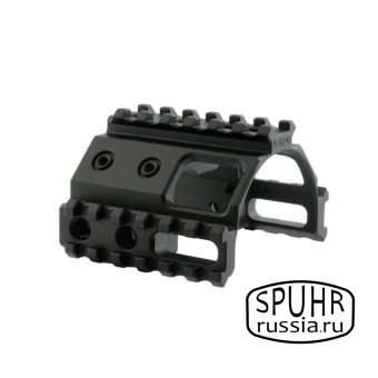 A-0090 Тройная укороченная направляющая Picatinny для установки на моноблок с кольцами 34 мм с фирменным интерфейсом SPUHR