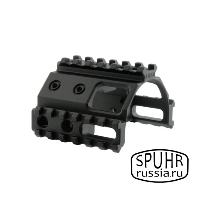 A-0090 Направляющая Picatinny (3 базы) на моноблок с фирменным интерфейсом Spuhr с кольцами 34мм фото 1