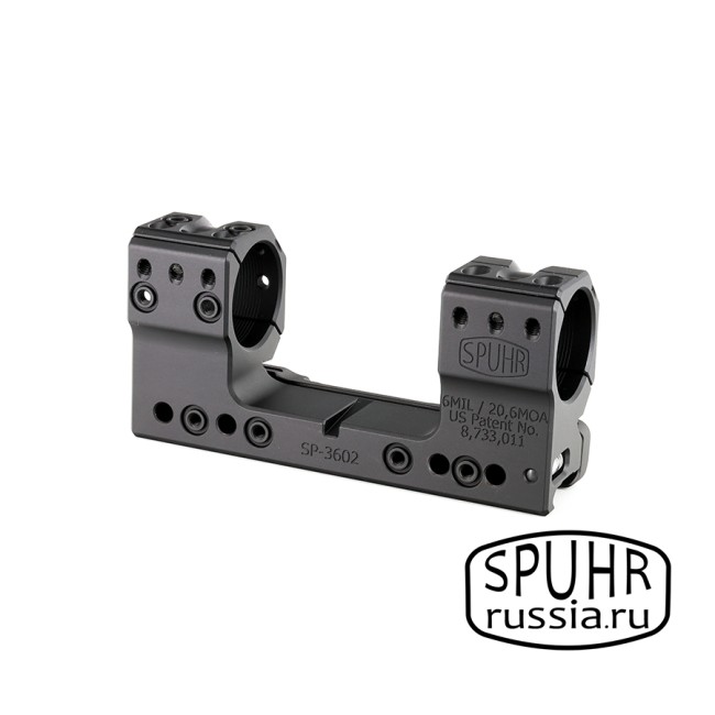 SP-3602 Тактический кронштейн Spuhr кольца 30мм на Picatinny/Weaver наклон 6 MIL/20,6MOA L=126мм ВH=38мм фото 7 SP-3602 Тактический кронштейн Spuhr кольца 30мм на Picatinny/Weaver наклон 6 MIL/20,6MOA L=126мм ВH=38мм фото 7