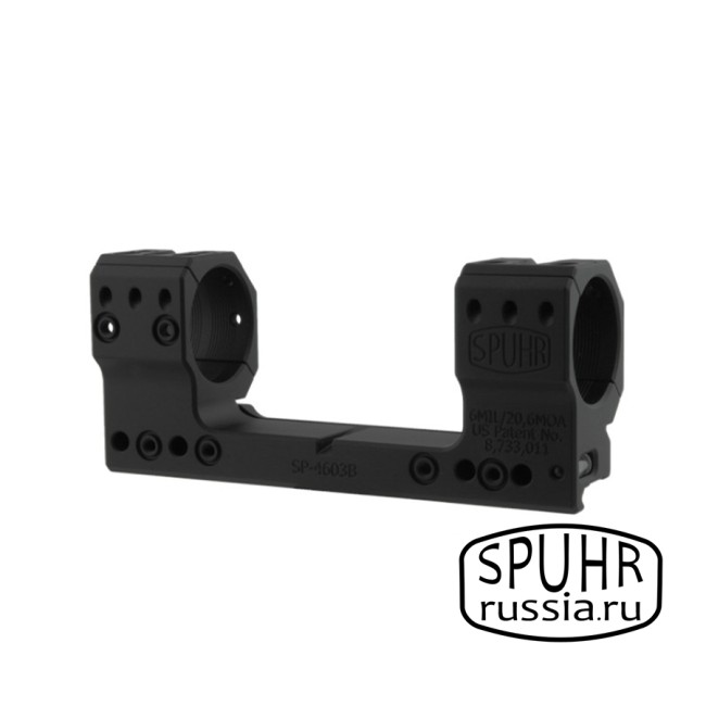 SP-4603B Тактический кронштейн Spuhr кольца 34мм на Picatinny/Weaver наклон 6 MIL/20,6MOA L=147мм Н=38мм фото 7