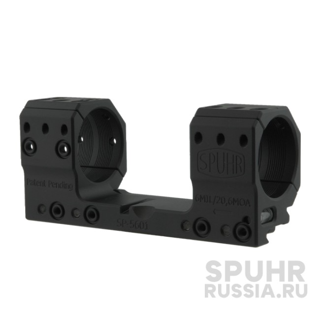 SP-5601 Тактический кронштейн Spuhr кольца 35мм на Picatinny/Weaver наклон 6 MIL/20,6MOA L=126мм H=30мм фото 1