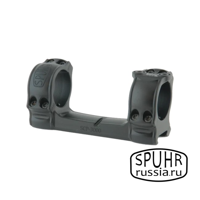 SCP-3000 Кронштейн SPUHR D30мм для установки на Picatinny, H25мм Hunting без наклона с дополнительной планкой фото 1