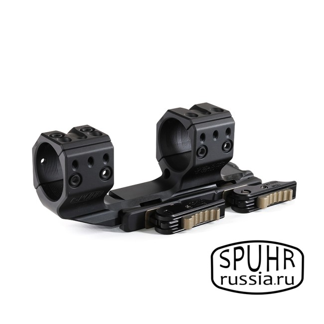 QDP-4008 Тактический быстросъёмный кронштейн SPUHR D34мм для установки на Picatinny, H44mm, без наклона, с выносом фото 1