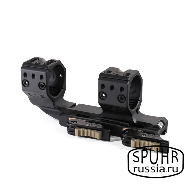 QDP-4008 Тактический быстросъёмный кронштейн SPUHR D34мм для установки на Picatinny, H44mm, без наклона, с выносом фото 2