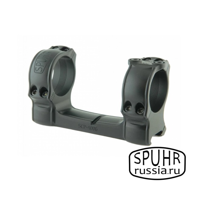 SCP-4006 Кронштейн SPUHR D34мм для установки на Picatinny, H34мм, Hunting без наклона с дополнительной планкой (охотничья серия) фото 1