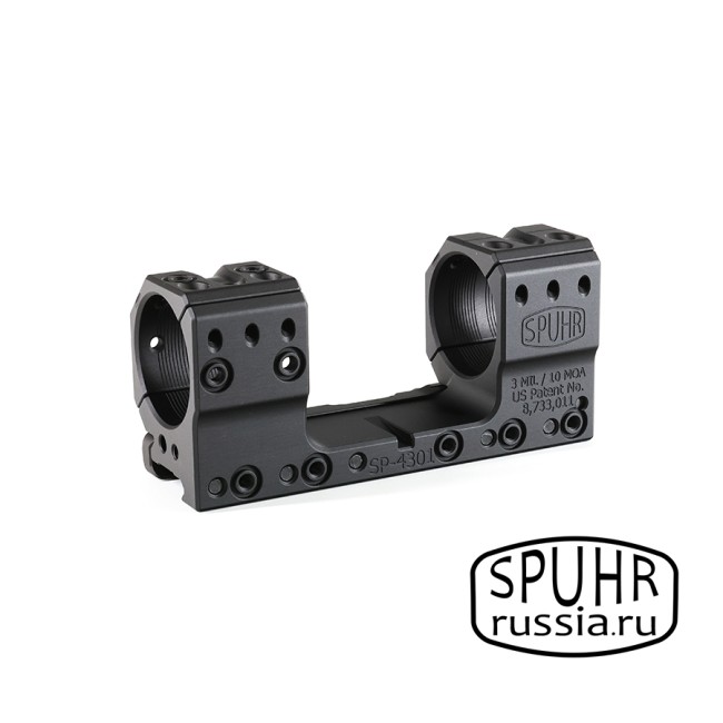 SP-4301 Тактический кронштейн Spuhr кольца 34мм на Picatinny/Weaver наклон 3 MIL/10,3MOA L=121мм Н=30мм фото 5