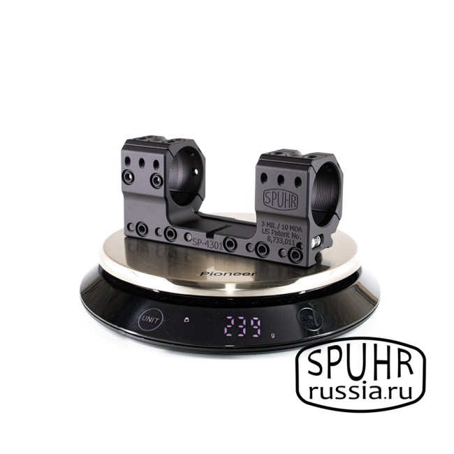 SP-4301 Тактический кронштейн Spuhr кольца 34мм на Picatinny/Weaver наклон 3 MIL/10,3MOA L=121мм Н=30мм фото 11