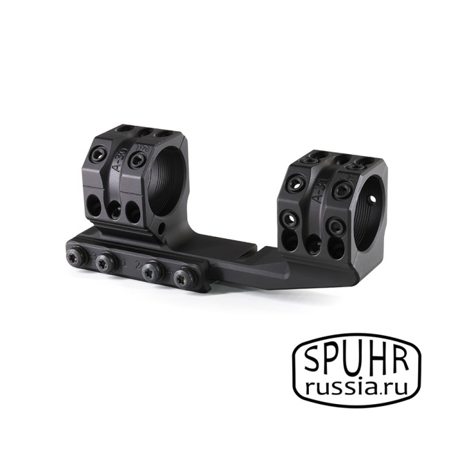 SP-3022 Тактический кронштейн SPUHR D30мм на Picatinny, H38мм, с выносом 70мм, без наклона общая длина 150мм фото 3