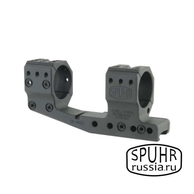 SP-4022 Тактический кронштейн SPUHR D34мм на Picatinny, H38мм, с выносом 70мм, без наклона общая длина 140мм фото 1