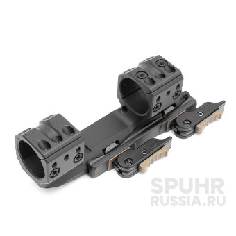 QDP-3046 Тактический быстросъемный кронштейн SPUHR D30 мм для установки на Picatinny, H36 мм, без наклона, с выносом QDP-3046 Тактический быстросъемный кронштейн SPUHR D30 мм для установки на Picatinny, H36 мм, без наклона, с выносом