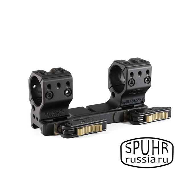 QDP-3602 Тактический быстросъемный кронштейн Spuhr кольца 30мм на Picatinny наклон 6MIL/ 20,6MOA H=38мм фото 2