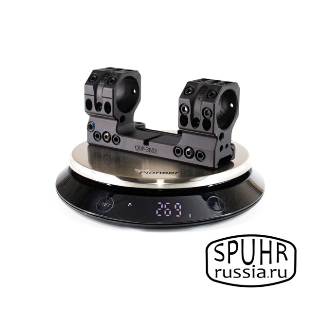 QDP-3602 Тактический быстросъемный кронштейн Spuhr кольца 30мм на Picatinny наклон 6MIL/ 20,6MOA H=38мм фото 11